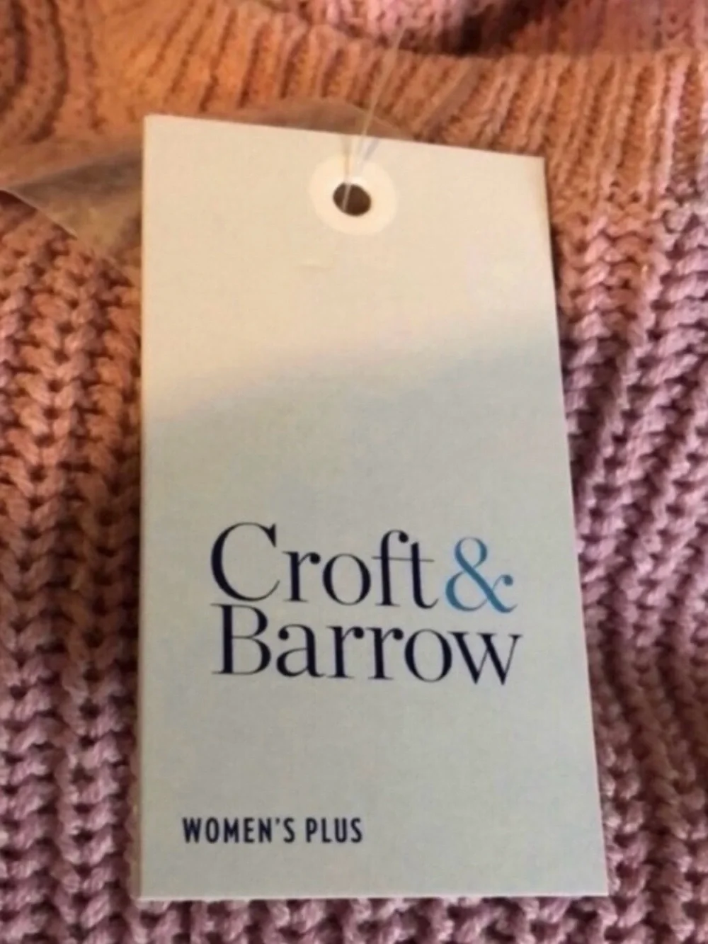 New Croft & Barrow Sweater Light Purple Knit Crew Neck Women’s 1X Casual Classic